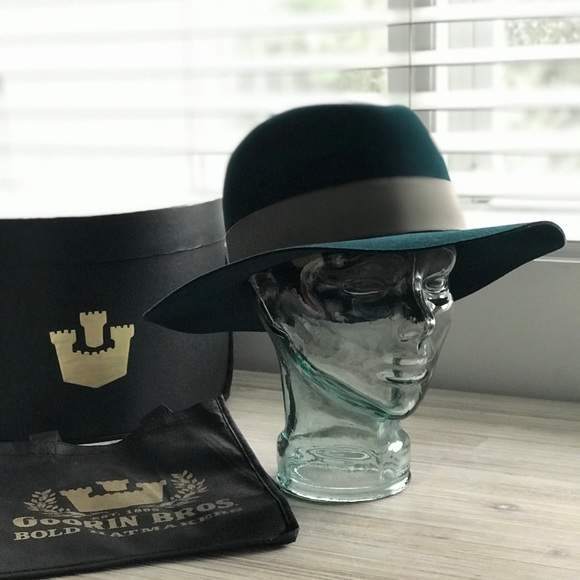 GOORIN BROS. County Line Teal Wool Hat RARE COLOR - Picture 2 of 8